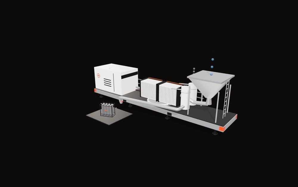 Determinist, Electro Cell, aqueous 3D render