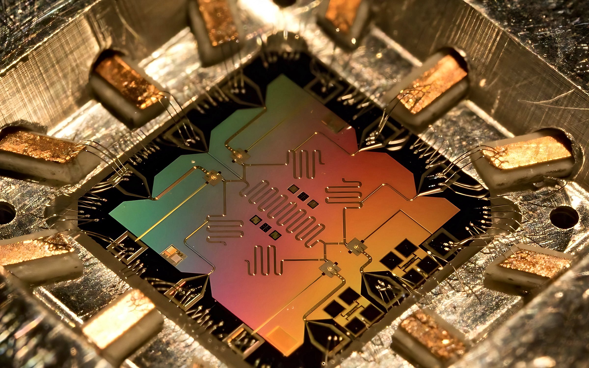 A compute chip seated in its mount