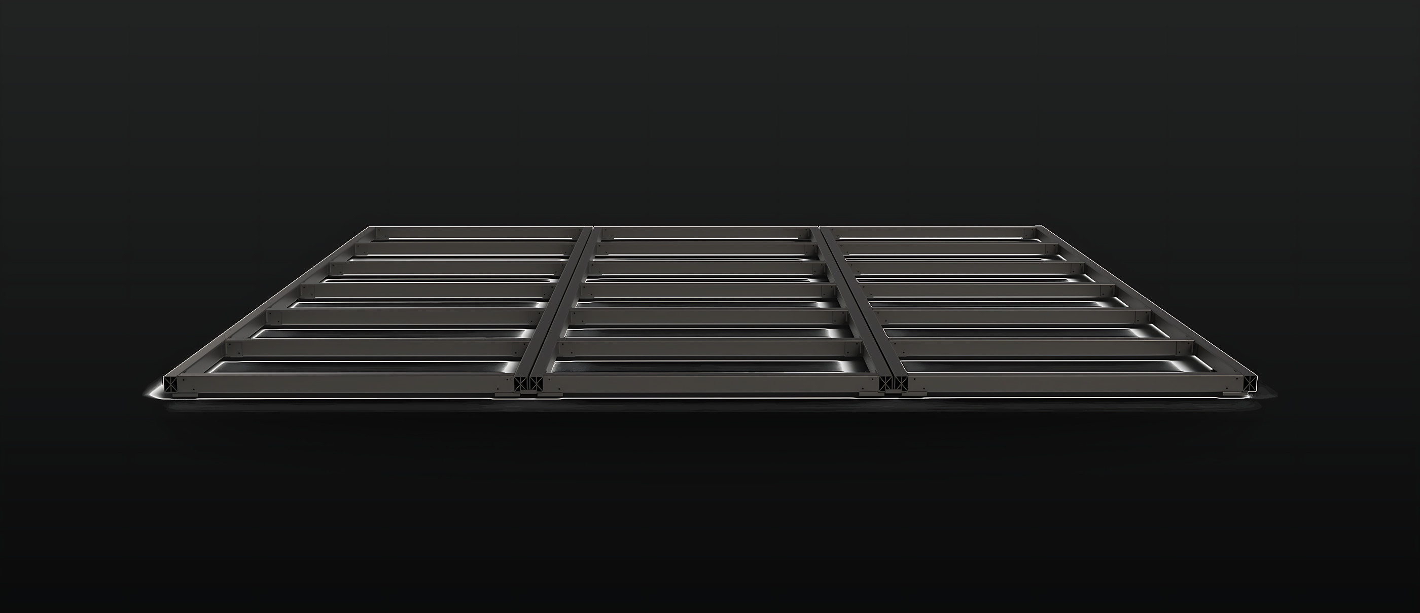 The pre-drilled aluminium deck frame